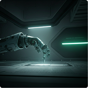 Robotic arm in a lab